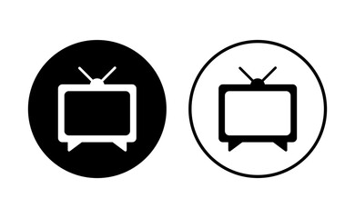 Tv icon set. television icon vector