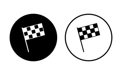 Racing flag icon set. race flag icon.Checkered racing flag icon