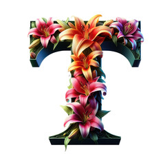 Fototapeta premium Isolated 3D Letter on a Clear PNG Canvas, Generative AI