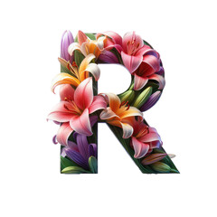 Isolated 3D Letter on a Clear PNG Canvas, Generative AI