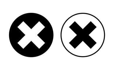 Fototapeta premium Close icon set. Delete icon vector. cross sign