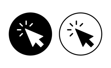 Click icon set. pointer arrow icon. cursor icon vector
