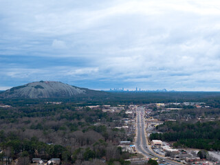 A view of Atlanta and Stone Mountain