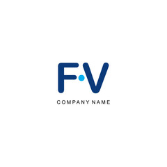 Initial FV logo company luxury premium elegance creativity