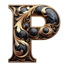 Isolated 3D Letter on a Clear PNG Canvas, Generative AI