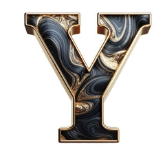 Isolated 3D Letter on a Clear PNG Canvas, Generative AI