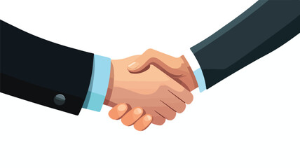 Hands of businessman doing handshake vector flat 