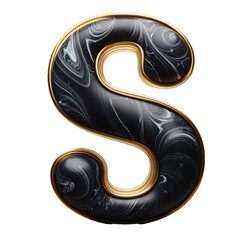 Naklejka premium Isolated 3D Letter on a Clear PNG Canvas, Generative AI