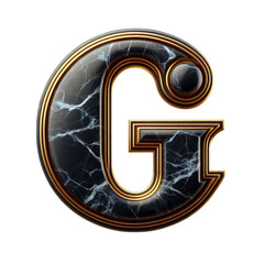 Isolated 3D Letter on a Clear PNG Canvas, Generative AI