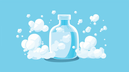 Illustration of foam bubbles. Image of soft foaming - obrazy, fototapety, plakaty