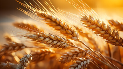 Close-up of a pile of wheat
