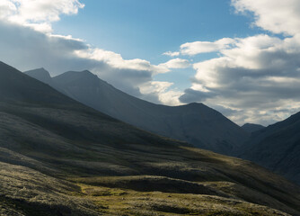 Rugged, rough landscape and mountains of Icelandic highlands