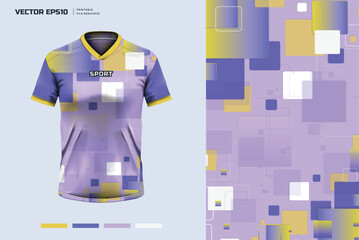 colorful T-shirt mockup sport shirt template design. Printable file eps 10.