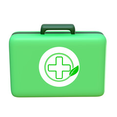 First aid kit. ISO Green, isolated icon