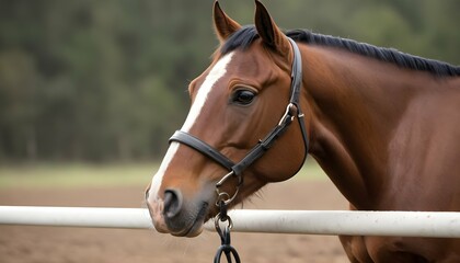 A Horse With A Determined Expression Focused On T Upscaled 4 - obrazy, fototapety, plakaty