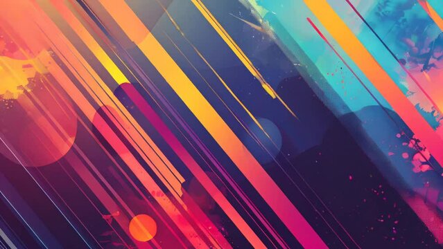 Abstract background with multicolored spots and lines. Vector illustration.
