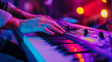  Keyboard player performing music