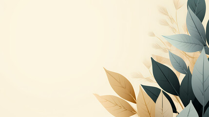Fototapeta na wymiar Creative autumn background with simple leaves and pastel textures