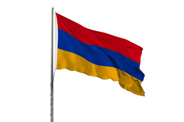 Waving Armenia country flag, isolated