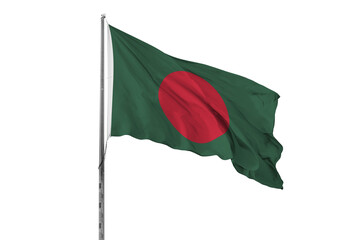 Waving Bangladesh country flag, isolated