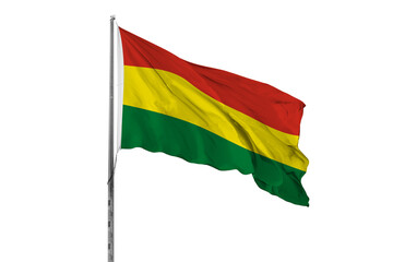 Waving Bolivia country flag, isolated