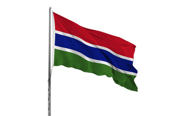 Waving Gambia flag