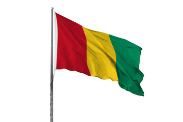 Waving Guinea flag - obrazy, fototapety, plakaty