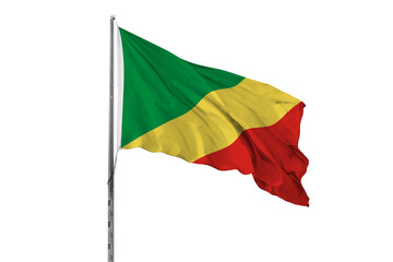Waving Republic of Congo flag