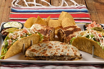 mexican food tacos guacamole jalapeno pepper quesadillas nacho tortilla tex-mex cuisine healthy...