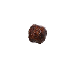 Tasty chocolate cereal ball isolated on white