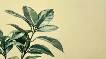 Beautiful drawing of leaves mockup background