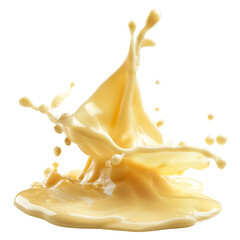 Condensed milk, transparent background, isolated image, generative AI