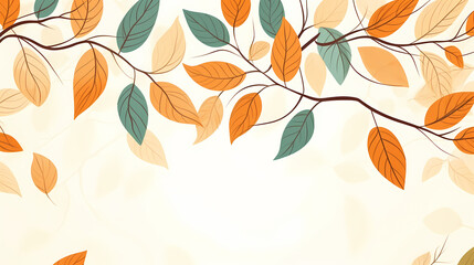 Simple leaves background, elegant plant design