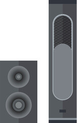 Flat design speaker