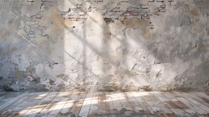 Obraz premium Abstract texture stained stucco, light gray, old White brick wall background Horizontal textures in the room, wallpapers