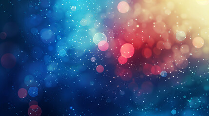 Abstract Blue and Red Bokeh Lights Background