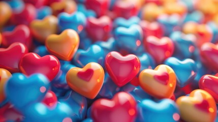 Fototapeta premium Social media like and heart icons background, vector illustration 