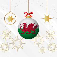 Christmas Ball Ornaments Wales Flag Celebration