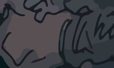 Aesthetic abstract composition with much unique combination of shapes and brown colors