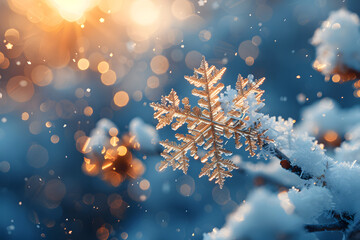 Fototapeta na wymiar Love bokeh, winter snowflakes.