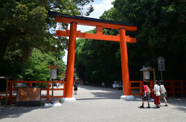 下鴨神社　鳥居　京都市左京区