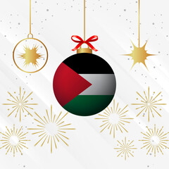 Christmas Ball Ornaments Palestine Flag Celebration