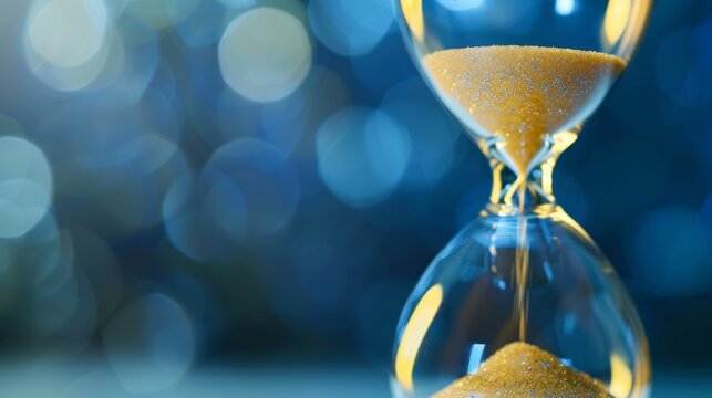 An hourglass with sand running out to remind children that their screen time is limited and they should make the most of it.