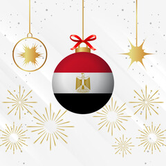 Christmas Ball Ornaments Egypt Flag Celebration