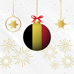 Christmas Ball Ornaments Belgium Flag Celebration