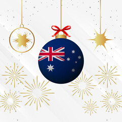 Christmas Ball Ornaments Australia Flag Celebration