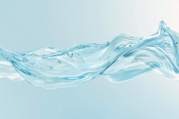 流れる水のイメージ、3D CG - obrazy, fototapety, plakaty