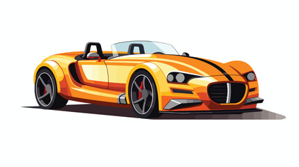 Roadster car vehicle flat style icon design Transport