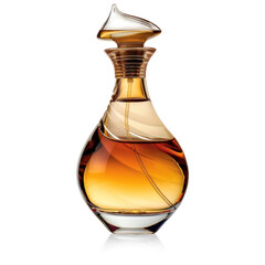 Luxury Perfume Bottle isolated on Transparent Background. Men's cologne Fragrance glass bottle
