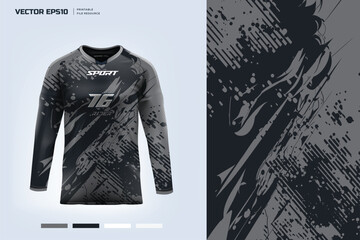 Long Sleeve Sport shirt apparel design, Soccer jersey mockup and design for sport uniform